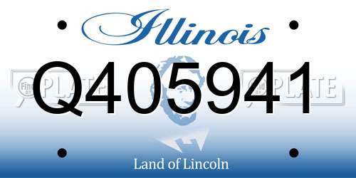 Q405941 Illinois License Plate