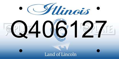 Q406127 Illinois License Plate