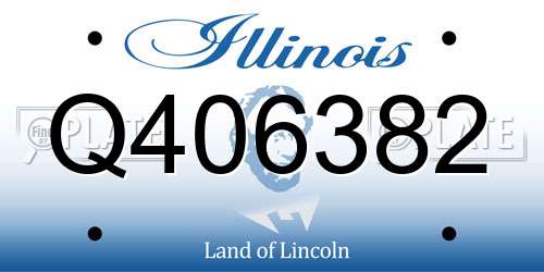 Q406382 Illinois License Plate