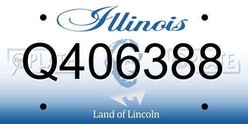 Q406388 Illinois License Plate