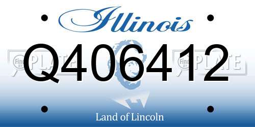 Q406412 Illinois License Plate