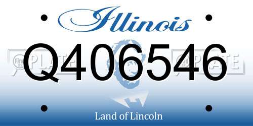 Q406546 Illinois License Plate