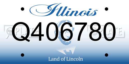 Q406780 Illinois License Plate