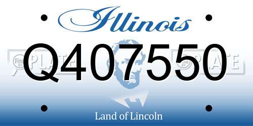 Q407550 Illinois License Plate