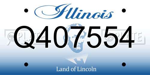 Q407554 Illinois License Plate