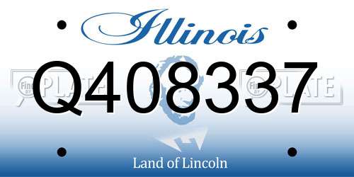 Q408337 Illinois License Plate