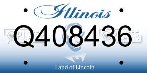 Q408436 Illinois License Plate