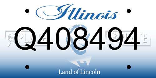 Q408494 Illinois License Plate