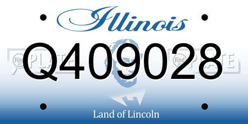 Q409028 Illinois License Plate