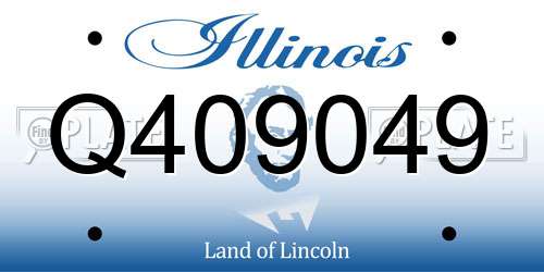 Q409049 Illinois License Plate
