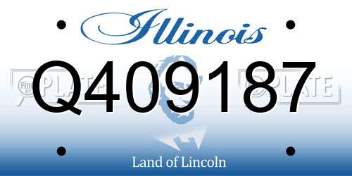 Q409187 Illinois License Plate