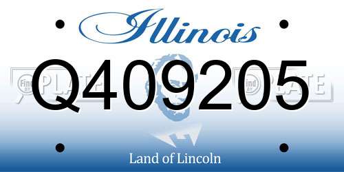 Q409205 Illinois License Plate