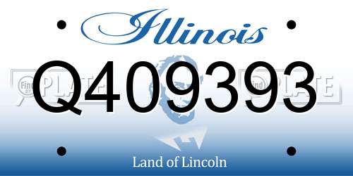 Q409393 Illinois License Plate