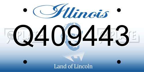 Q409443 Illinois License Plate