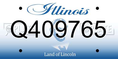 Q409765 Illinois License Plate