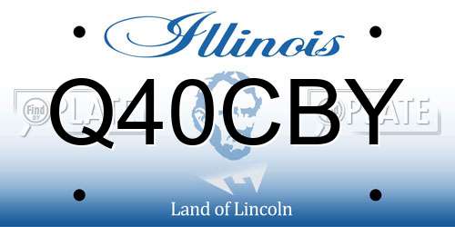 Q40CBY Illinois License Plate