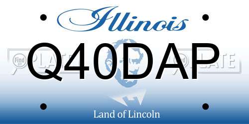 Q40DAP Illinois License Plate