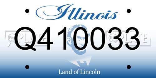 Q410033 Illinois License Plate