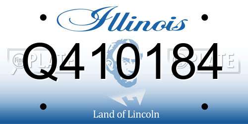 Q410184 Illinois License Plate