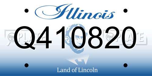 Q410820 Illinois License Plate