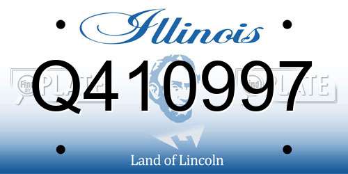 Q410997 Illinois License Plate