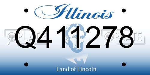 Q411278 Illinois License Plate