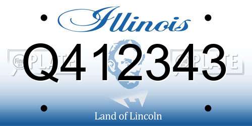 Q412343 Illinois License Plate