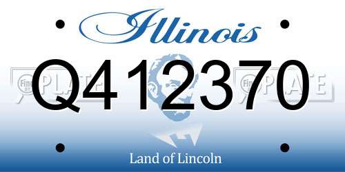 Q412370 Illinois License Plate