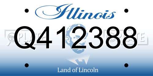 Q412388 Illinois License Plate