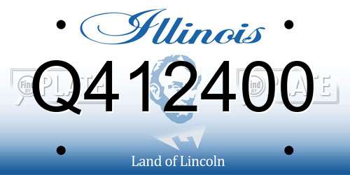 Q412400 Illinois License Plate