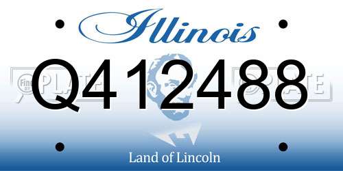 Q412488 Illinois License Plate