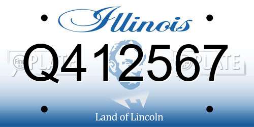 Q412567 Illinois License Plate