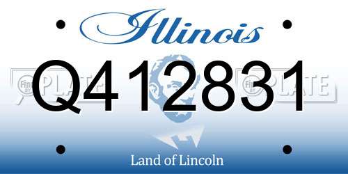 Q412831 Illinois License Plate