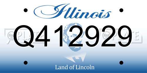 Q412929 Illinois License Plate