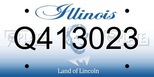 Q413023 Illinois License Plate