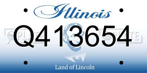 Q413654 Illinois License Plate