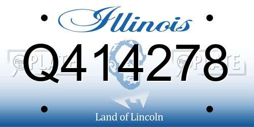 Q414278 Illinois License Plate
