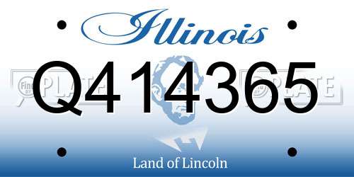 Q414365 Illinois License Plate