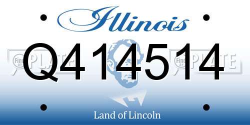 Q414514 Illinois License Plate