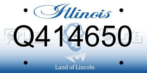 Q414650 Illinois License Plate