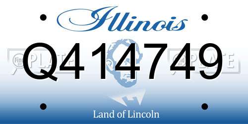 Q414749 Illinois License Plate