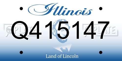 Q415147 Illinois License Plate