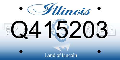 Q415203 Illinois License Plate