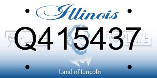 Q415437 Illinois License Plate
