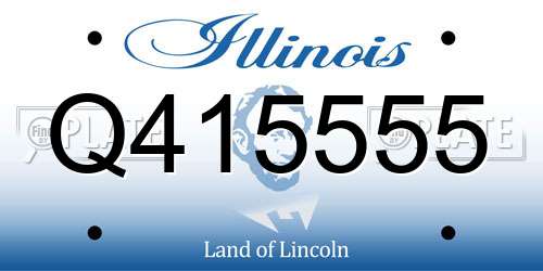 Q415555 Illinois License Plate
