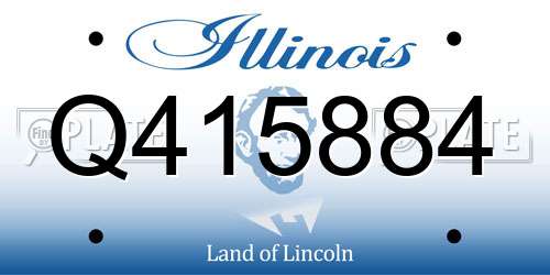 Q415884 Illinois License Plate