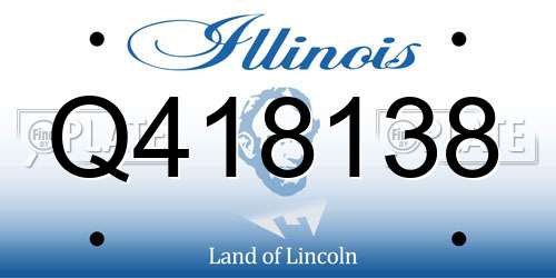 Q418138 Illinois License Plate