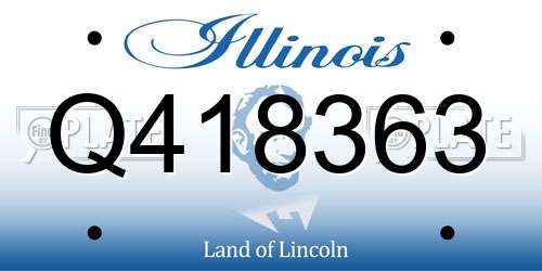 Q418363 Illinois License Plate