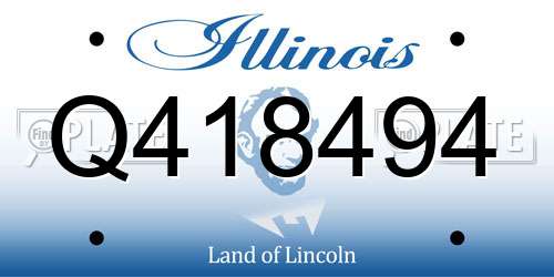 Q418494 Illinois License Plate