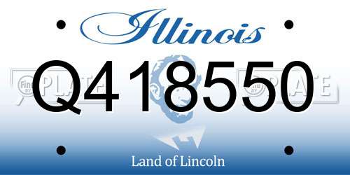 Q418550 Illinois License Plate